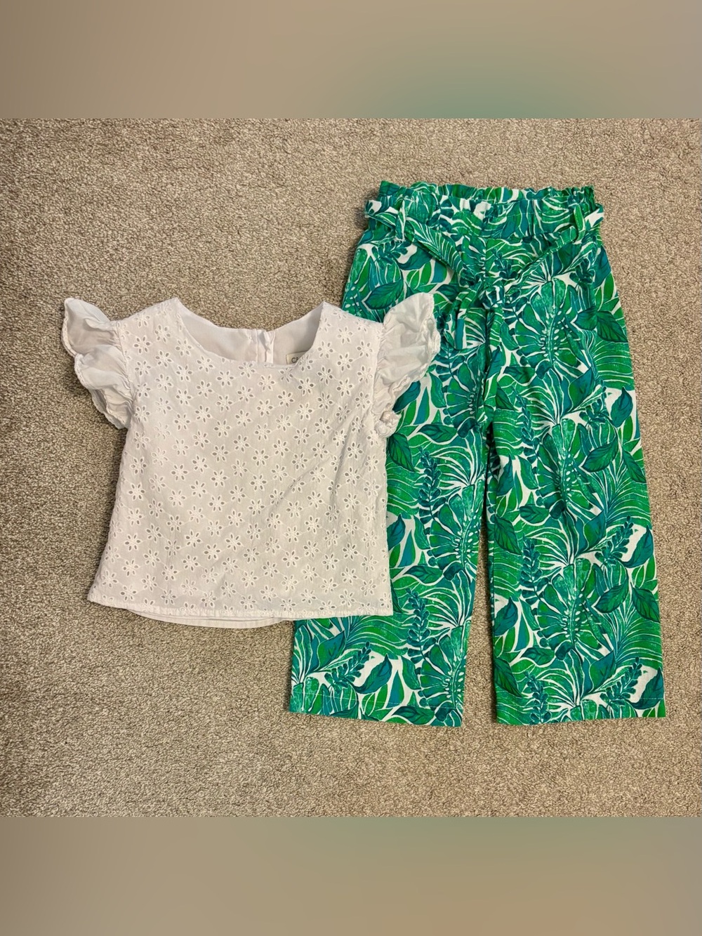 Girls XS (Size 4) Two Piece Tropical Outfit